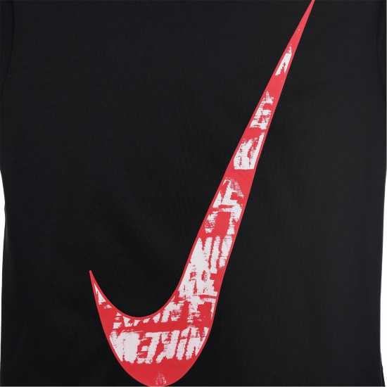 Nike Text Swoosh T-Shirt Infant Boys Black Детски тениски и фланелки