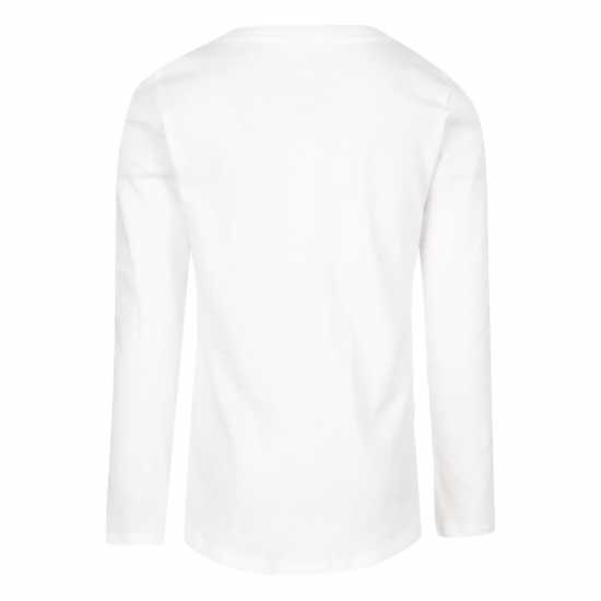Nike Тениска Long Sleeve T Shirt White Детски тениски и фланелки