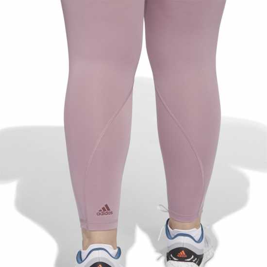 Adidas Optime Trainicons 3-Stripes 7/8 Leggings (Plus Siz Magic Mauve Дамски клинове за фитнес