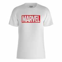 Marvel Red Logo T-Shirt White Дамски стоки с герои