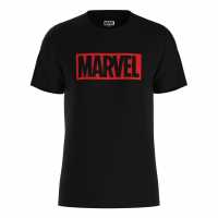 Marvel Red Logo T-Shirt Black Дамски стоки с герои