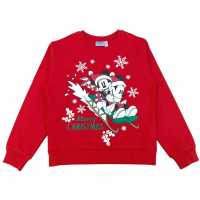 Коледен Пуловер Character Crew Neck Christmas Jumpers Мики 