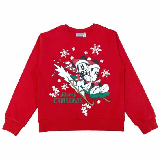 Коледен Пуловер Character Crew Neck Christmas Jumpers Мики 
