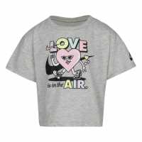 Nike Тениска Love In The Air T Shirt Grey Heather Детски тениски и фланелки