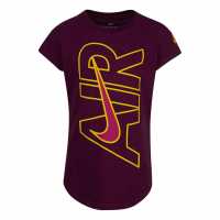 Nike Тениска Малко Момиче Air Graphic T Shirt Infant Girls Sangria Детски тениски и фланелки