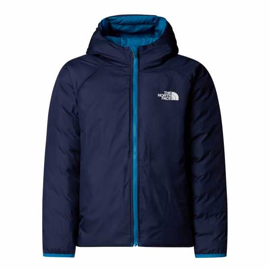 The North Face Kids' Reversible Perrito Dwr Short Puffer Jacket Dusk Blue 