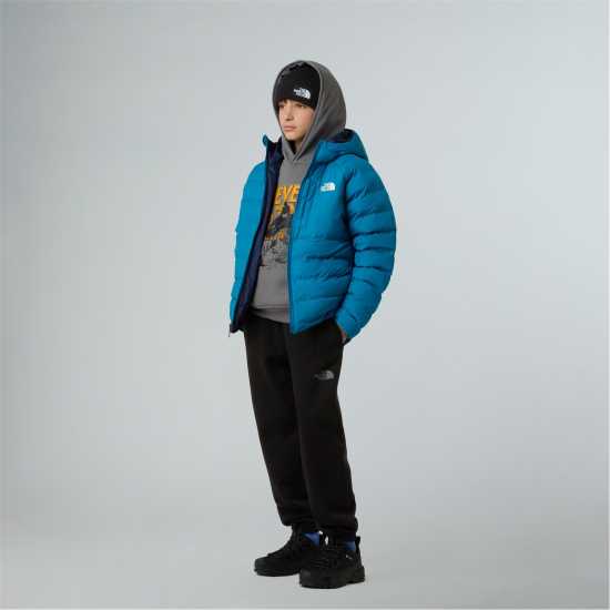 The North Face Kids' Reversible Perrito Dwr Short Puffer Jacket Dusk Blue 