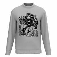 Marvel Iron Man Lino Cut Style Sweater  Мъжко облекло за едри хора