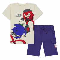 Character Sonic The Hedgehog Knuckles T-Shirt And Short Set  Детско облекло с герои