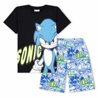 Character Sonic The Hegehog Short Sleeve Pj Set  Детско облекло с герои