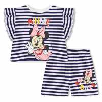 Character Disney Minnie Mouse Stripe Short And Top Set