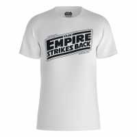 Star Wars Empire Strikes Back Logo T-Shirt White Дамски стоки с герои