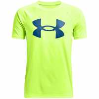 Under Armour Tech Big Logo Short Sleeve T-Shirt Junior Boys Yellow Детски тениски и фланелки