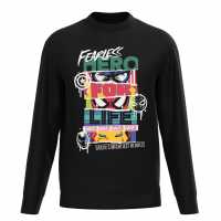 Marvel Fearless Hero For Life Sweater Black Мъжко облекло за едри хора