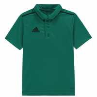 Adidas Детска Блуза С Яка За Момче Core 18 Polo Junior Boys Green Детски тениски тип поло