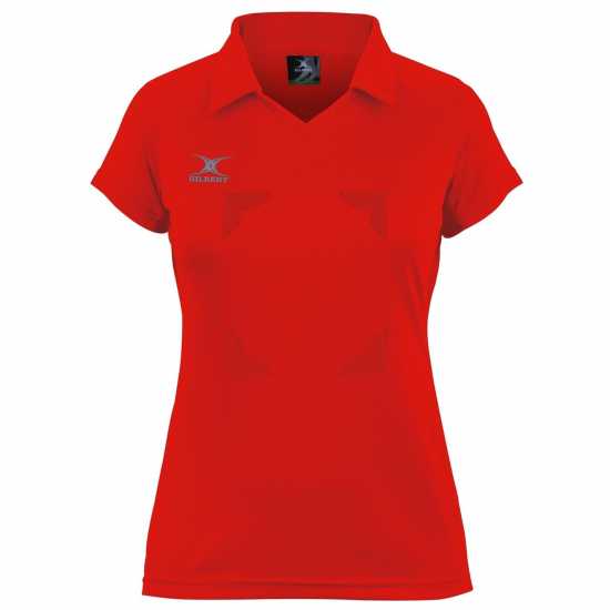 Gilbert Блуза С Яка Eclipse Netball Jnr Polo Shirt W Bib Attachments Red Детски тениски и фланелки