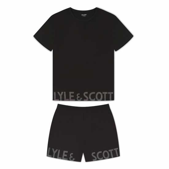 Lyle And Scott Short-Sleeve Pyjama Set Черно Lyle And Scott Short-Sleeve Pyjama Set Черно