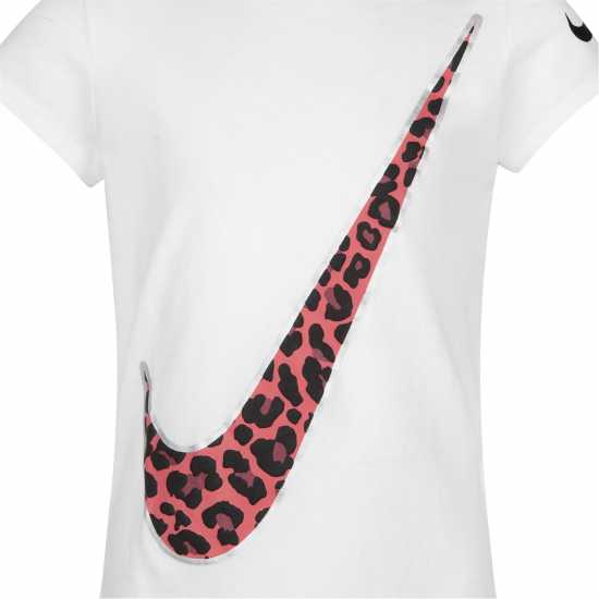 Nike Тениска Малко Момиче Leopard Swoosh T Shirt Infant Girls  Детски тениски и фланелки