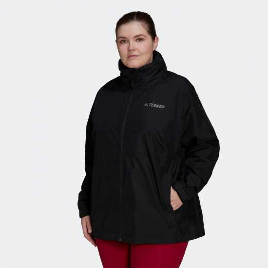 Adidas Terrex Multi Rain.rdy Two-Layer Rain Jacket (Plus Black Дамски суичъри и блузи с качулки
