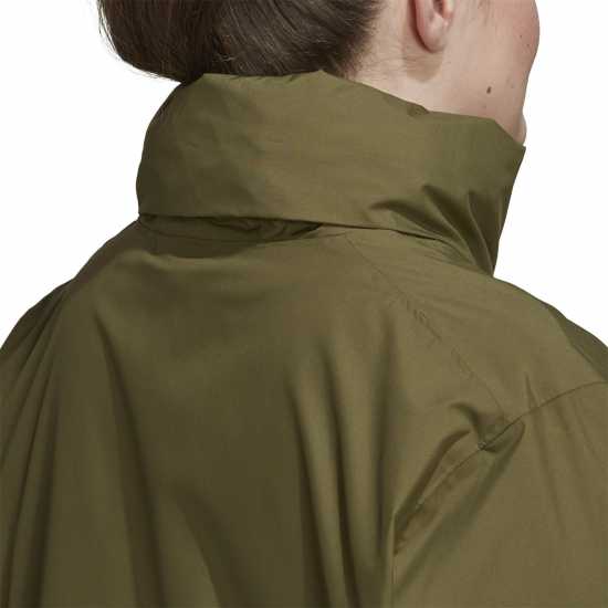 Adidas Terrex Multi Rain.rdy Two-Layer Rain Jacket (Plus Focus Olive Дамски суичъри и блузи с качулки