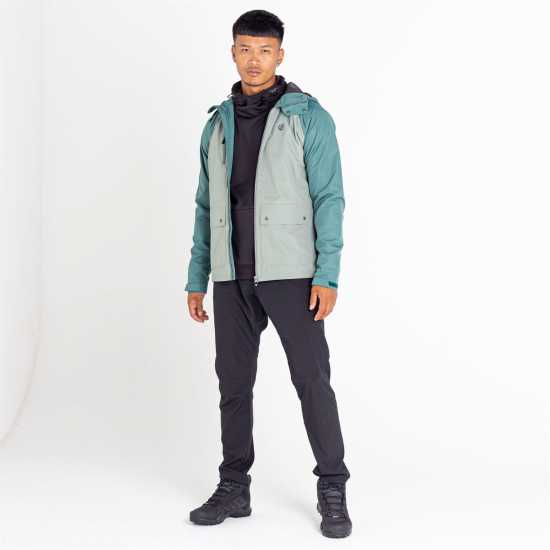 Dare 2b Men's Atomize Waterproof Jacket Зелено/Сребристо Dare2B Непромокаемо Яке Dare 2B Men's Atomize Waterproof Jacket Зелено/Сребристо