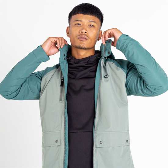 Dare 2b Men's Atomize Waterproof Jacket Зелено/Сребристо Dare2B Непромокаемо Яке Dare 2B Men's Atomize Waterproof Jacket Зелено/Сребристо