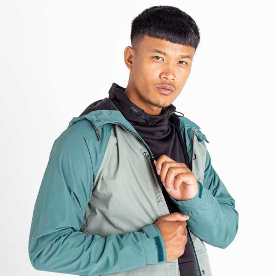 Dare 2b Men's Atomize Waterproof Jacket Зелено/Сребристо Dare2B Непромокаемо Яке Dare 2B Men's Atomize Waterproof Jacket Зелено/Сребристо
