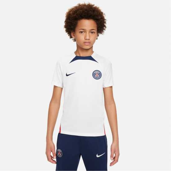 Nike Детска Тениска Къс Ръкав Psg Dri-Fit Strike Short Sleeve T Shirt Juniors