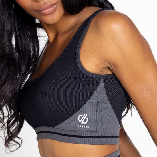 Дамски бански Dare2B Dare 2B Sweat It Top Черно/Сиво сиво Dare2B Dare 2B Sweat It Top Черно/Сиво сиво Дамски бански