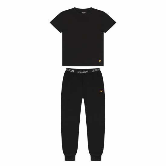 Lyle And Scott Pyjama Short-Sleeve Top Черно Lyle And Scott Pyjama Short-Sleeve Top Черно