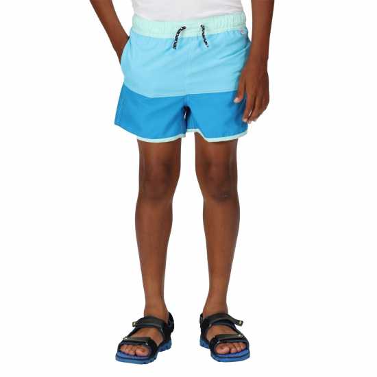Regatta Sergio Swim Shorts Aquari/IndBl Детски бански и бикини
