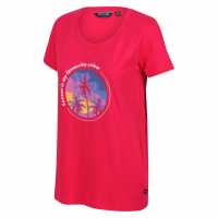 Regatta Filandra Vi T-Shirt Pink Fusion Дамски тениски с яка