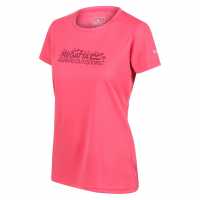 Regatta Womens Fingal Vi T-Shirt Tropicl Pink Дамски тениски с яка