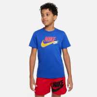 Nike Детска Тениска Къс Ръкав Graphic Short Sleeve T Shirt Junior Boys Game Royal Детски тениски и фланелки