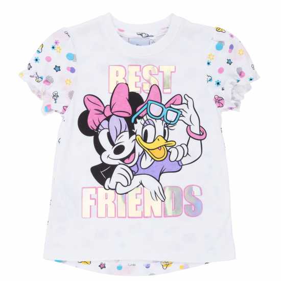 Character Short Sleeve T-Shirt Infant Girls Minnie Mouse Детски тениски и фланелки