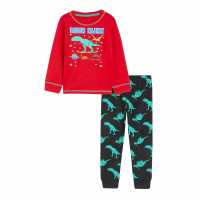 Boys Dinosaur Red/black Pyjamas