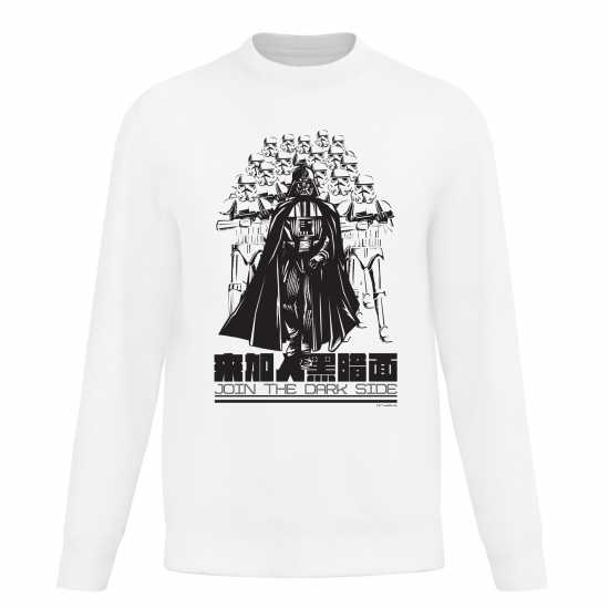 Star Wars Darth Vader Join The Dark Side Sweater White Мъжко облекло за едри хора