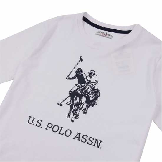 Us Polo Assn Rider T-Shirt Junior Boys Bright White Детски тениски и фланелки