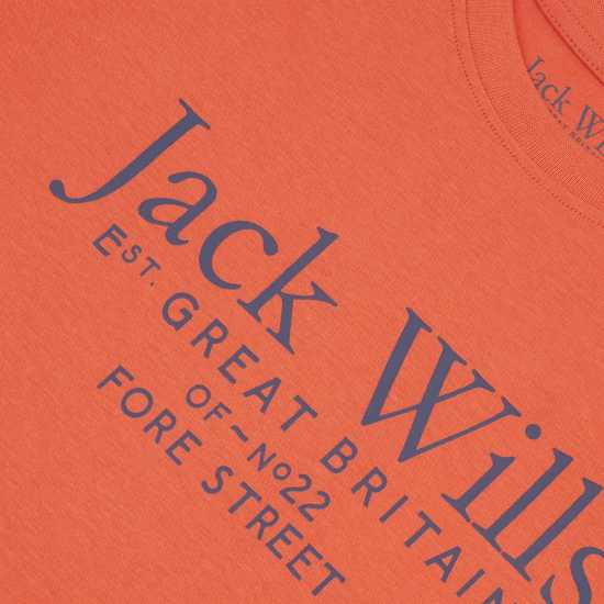 Jack Wills Wills Script T-Shirt Infant Boys Summer Fig Детски тениски и фланелки