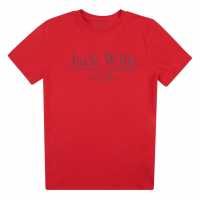 Jack Wills Wills Script T-Shirt Infant Boys Tango Red Детски тениски и фланелки