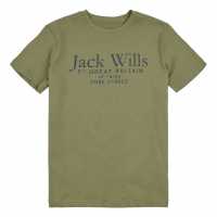 Jack Wills Wills Script T-Shirt Infant Boys Olivine Детски тениски и фланелки