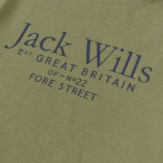 Jack Wills Wills Script T-Shirt Infant Boys Olivine Детски тениски и фланелки