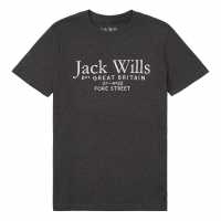 Jack Wills Wills Script T-Shirt Junior Boys Charcoal Grey Детски тениски и фланелки