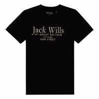 Jack Wills Wills Script T-Shirt Junior Boys Black Детски тениски и фланелки