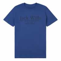 Jack Wills Wills Script T-Shirt Junior Boys Blue/White Детски тениски и фланелки