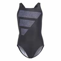 Adidas Бански Костюм Момиче Big Bars Graphic Swimsuit Junior Girls  Детски бански и бикини