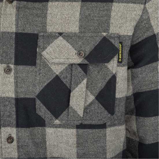Dunlop Мъжка Риза Lumber Shirt Mens Grey/Black 
