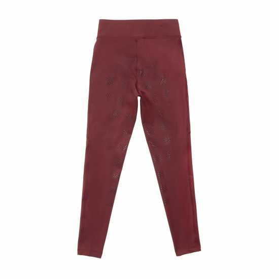 Requisite Full Grip Equestrian Tights Juniors Бордово Детски клинове
