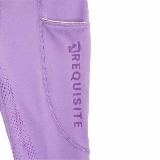 Requisite Full Grip Equestrian Tights Juniors Сиренево Детски клинове