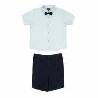 Younger Boy Occasion 3 Piece Short Set Blue/Navy Детски къси панталони